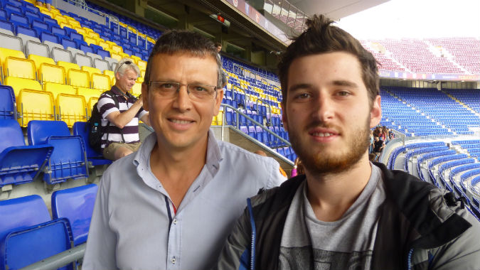 Nicolas Kirilowits au Camp Nou à Barcelone